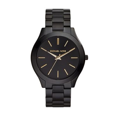 Michael kors slim on sale runway watch black