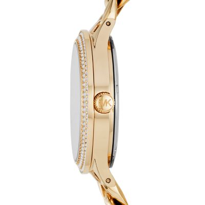 Hand Gold-Tone Stainless Steel Watch 