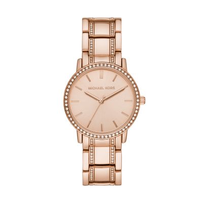 Melissa Three-Hand Rose Gold-Tone Steel 