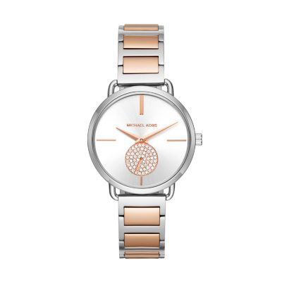 michael kors dual tone watch