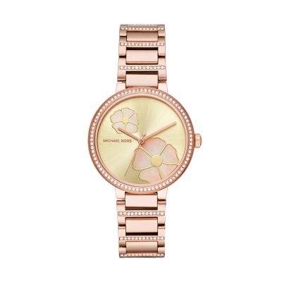 Hand Rose Gold-Tone Stainless Steel Watch