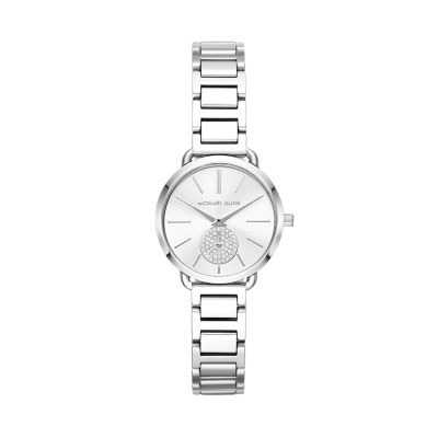 michael kors portia silver watch