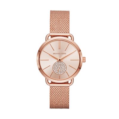 Michael kors watch rose gold clearance diamonds