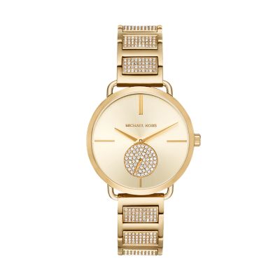 Michael Kors Ladies' Portia Rose Gold-tone And Pavé Watch - MK3853