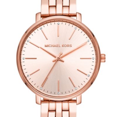 Michael Kors Women's Pyper Three-Hand Rose Gold-Tone Steel Watch