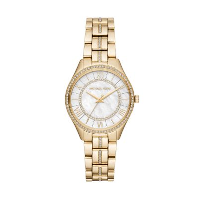 Michael Kors Women's Lauryn Three-Hand Rose Gold-Tone Stainless