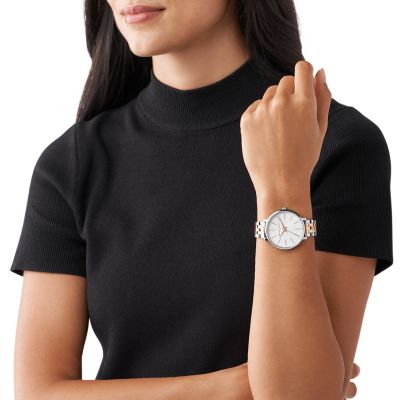 Tri tone women's on sale watch