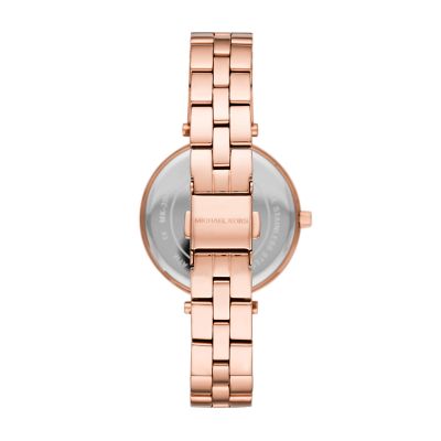 Montre Maci de Michael Kors a trois aiguilles en acier inoxydable dore rose pour femme MK3904 Watch Station