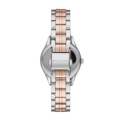 Michael Kors Women's Lauryn Three-Hand Two-Tone Stainless Steel 