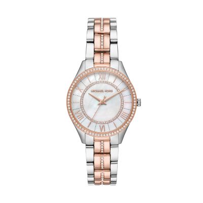 Michael Kors Women s Lauryn Three Hand Rose Gold Tone Steel Watch MK3716 Watch Station