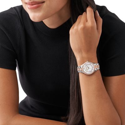 Michael kors lauryn watch hot sale silver