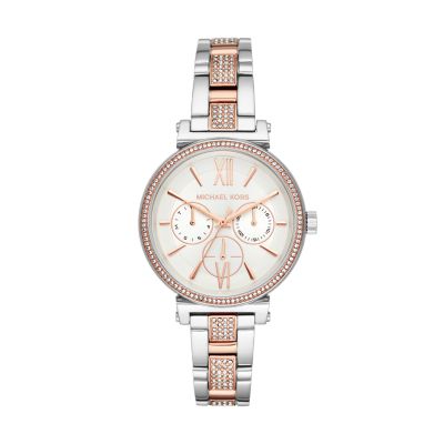 michael kors two tone women's watch