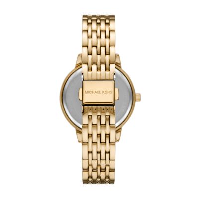 Michael Kors Women's Melissa Three-Hand Gold-Tone Stainless Steel Watch -  MK4368 - Watch Station