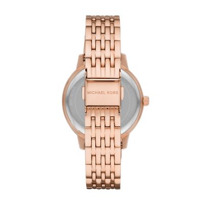 Michael Kors Women's Melissa Three-Hand Rose Gold-Tone Stainless Steel  Watch - MK4369 - Watch Station