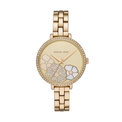 mk floral watch