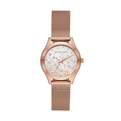 mk floral watch