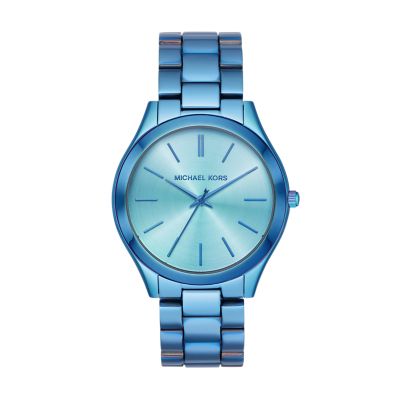 blue face michael kors watch