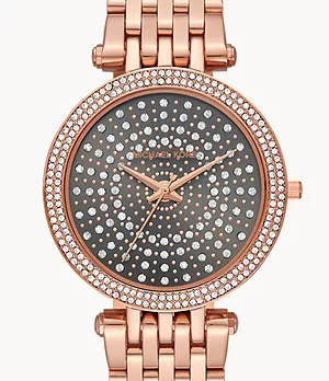 Michael Kors Women's Darci Three-Hand Rose Gold-Tone Stainless Steel Watch