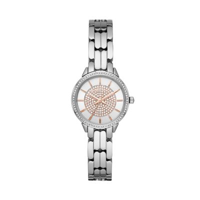 Michael Kors Women's Allie Three-Hand Rose Gold-Tone Steel 