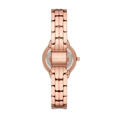 Michael Kors Women's Allie Three-Hand Rose Gold-Tone Steel Watch 