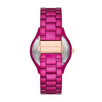 michael kors pink runway watch