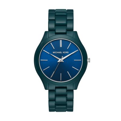 blue michael kors watch