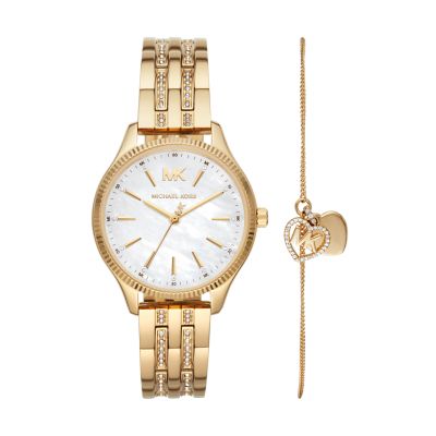 Michael kors gold tone lexington clearance watch