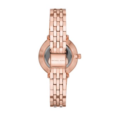 michael kors rose gold watch and bracelet set