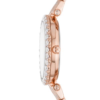 Michael Kors Darci Three-Hand Rose Gold-Tone Stainless Steel Watch