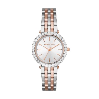 Michael kors darci on sale two tone watch