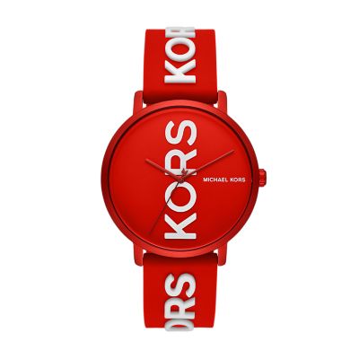 michael kors rubber strap watch