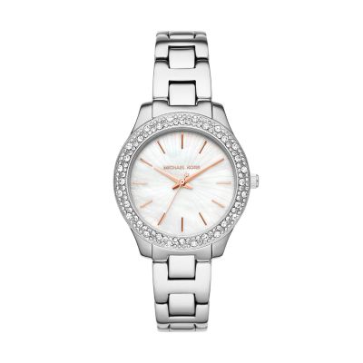 Michael Kors Liliane Three-Hand Stainless Steel Watch