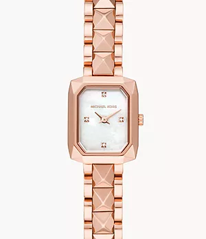 Michael Kors Alane Two-Hand Rose Gold-Tone Stainless Steel Watch