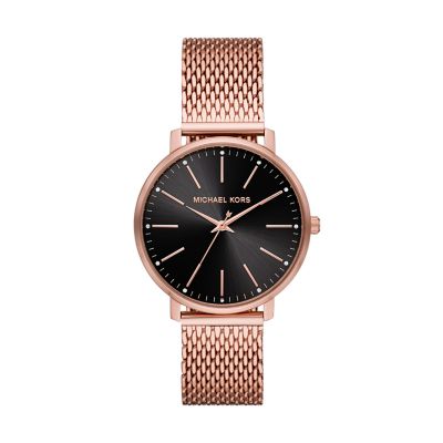 Michael Kors Women s Pyper Three Hand Rose Gold Tone Steel Watch MK4340 Watch Station