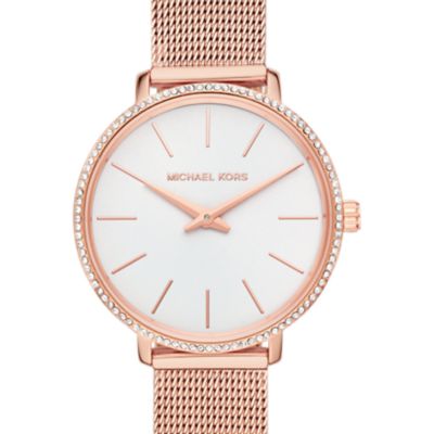 Montre Pyper de Michael Kors à deux aiguilles en acier inoxydable doré rose