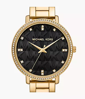 Michael Kors Pyper Three-Hand Gold-Tone Alloy Watch