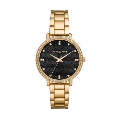 Michael Kors Pyper Three Hand Gold Tone Alloy Watch MK4593 Watch Station