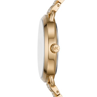 Montre Portia de Michael Kors a trois aiguilles en acier inoxydable doree MK4602 Watch Station