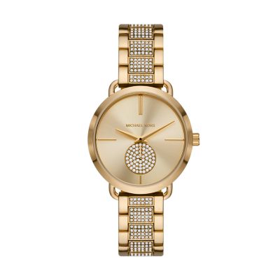 Michael kors portia shop stainless steel watch