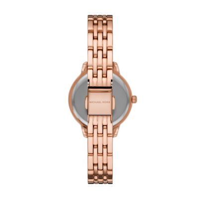 Michael Kors Women's Melissa Three-Hand Gold-Tone Stainless Steel Watch