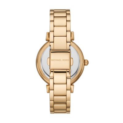 Michael Kors Abbey Three-Hand Gold-Tone Stainless Steel Watch