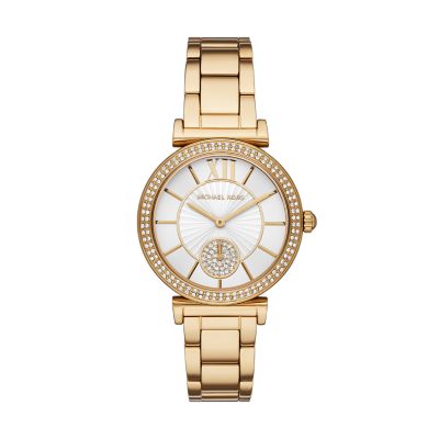 Michael Kors Women's Abbey Three-Hand Gold-Tone Stainless Steel Watch - Gold