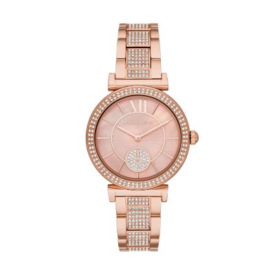 Michael Kors Women's Abbey Three-Hand Rose Gold-Tone Stainless Steel Watch - Rose Gold