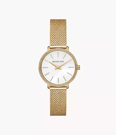 Michael Kors Pyper Two-Hand Gold-Tone Stainless Steel Watch - MK4619 - Watch Station
