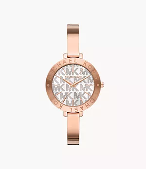 Michael Kors Jaryn Three-Hand Rose Gold-Tone Stainless Steel Watch