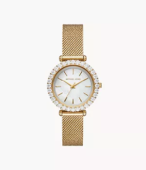 Michael Kors Darci Three-Hand Gold-Tone Stainless Steel Watch