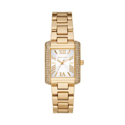 Michael Kors Emery Three-Hand Gold-Tone Stainless Steel Watch