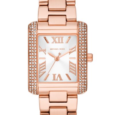 Michael Kors Emery Three-Hand Rose Gold-Tone Stainless Steel Watch