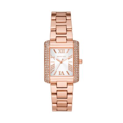 Michael Kors Emery Three-Hand Rose Gold-Tone Stainless Steel