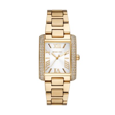 Michael Kors Emery Three-Hand Gold-Tone Stainless Steel Watch